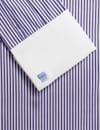 YouBella Jewellery Latest Stylish Elegant Silver Blue Formal Cuff Links Cufflinks Set for Men